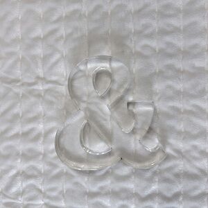 Clear Acrylic Ampersand / “&”